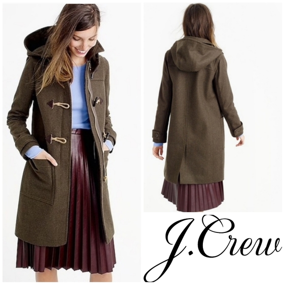 J. Crew Jackets & Blazers - GREEN TOGGLE MELTON WOOL J. CREW JACKET